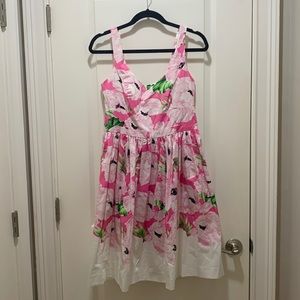 French Connection, pink floral dress, Size 8
